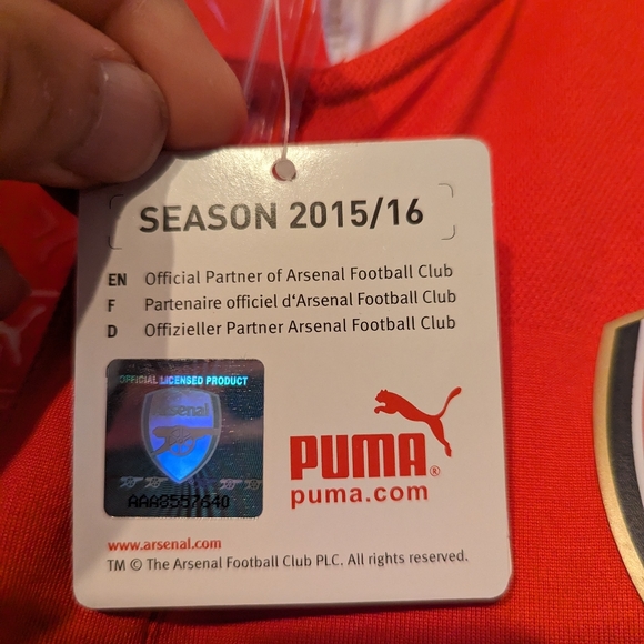 *Rare Player Edition* Arsenal home jersey 2015/16 - Picture 4 of 5